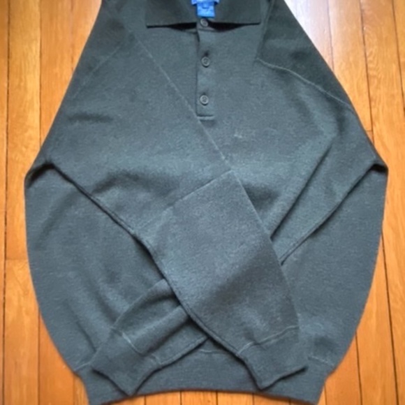 Faconnable Pullover Sweater Mens Size L Long Sleeve Green - Picture 4 of 4